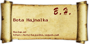 Bota Hajnalka névjegykártya