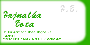 hajnalka bota business card